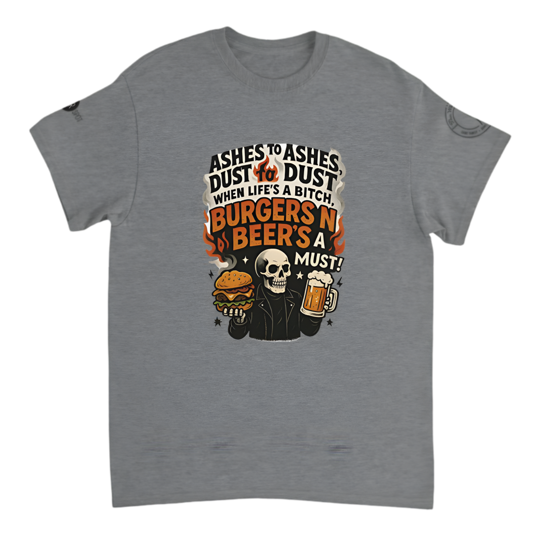 "NZ Exclusive | Ashes to ashes, Dust to dust, When life’s a bitch, Burgers n Beers are a must"