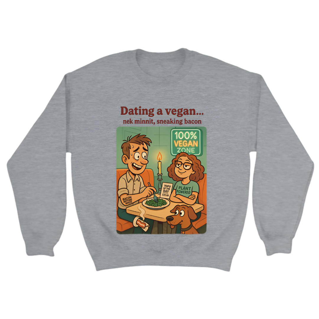 “Nek Minnit | Dating a vegan - sneaking bacon”