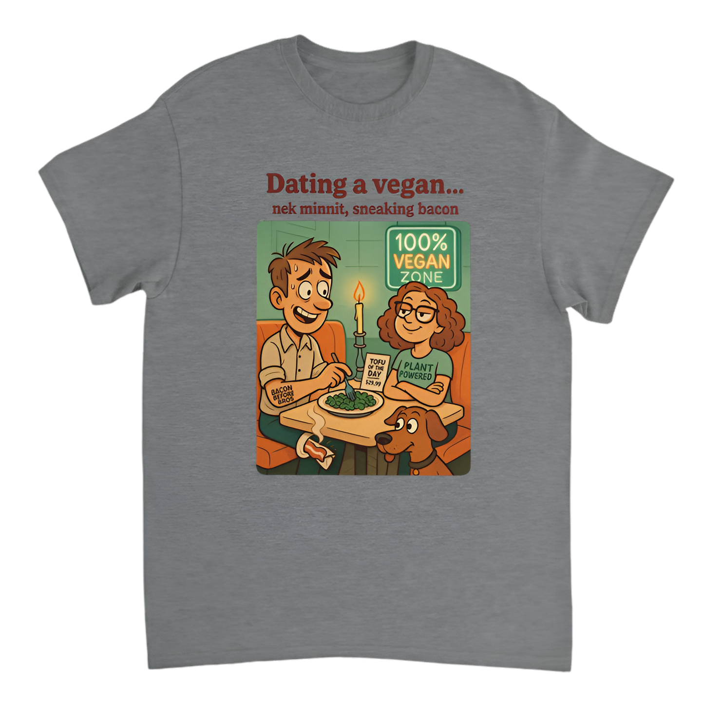 “Nek Minnit | Dating a vegan - sneaking bacon”