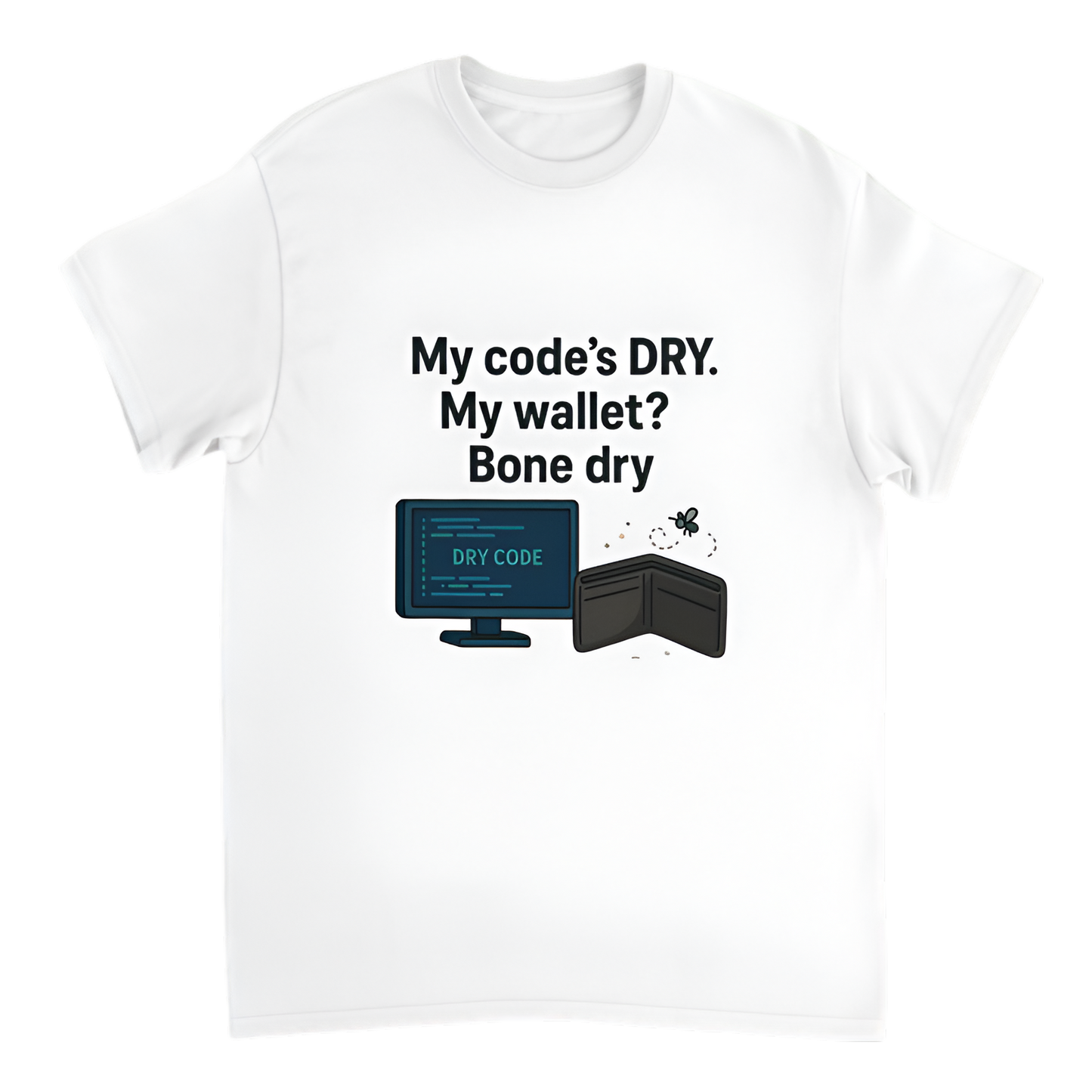“Broke Software Dev | My code’s DRY. My wallet? Bone dry”