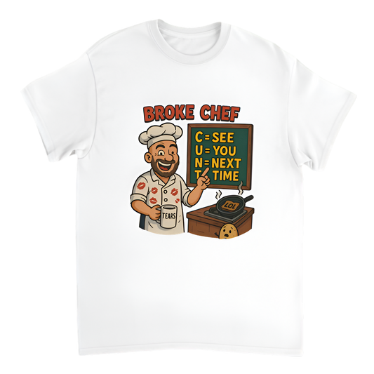 “Broke Chef | C = See, U = You, N = Next, T = Time”